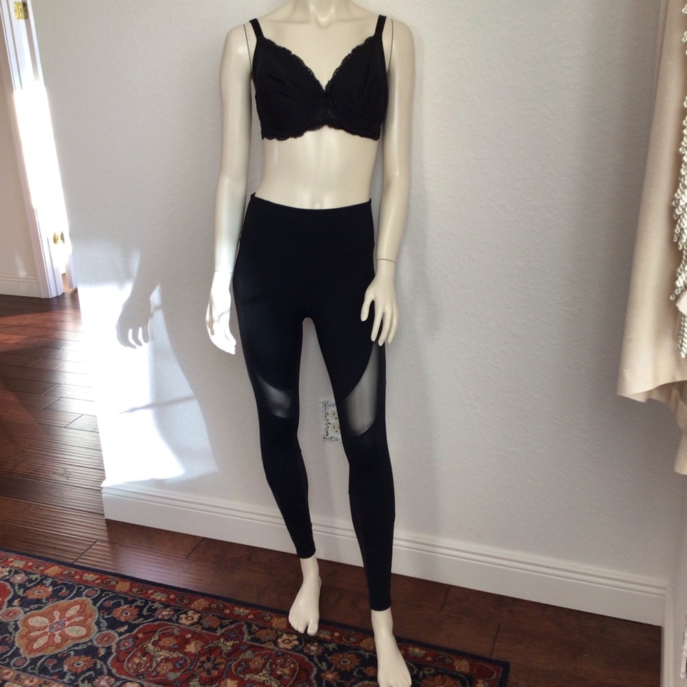 Fabletics black mesh high waist leggings